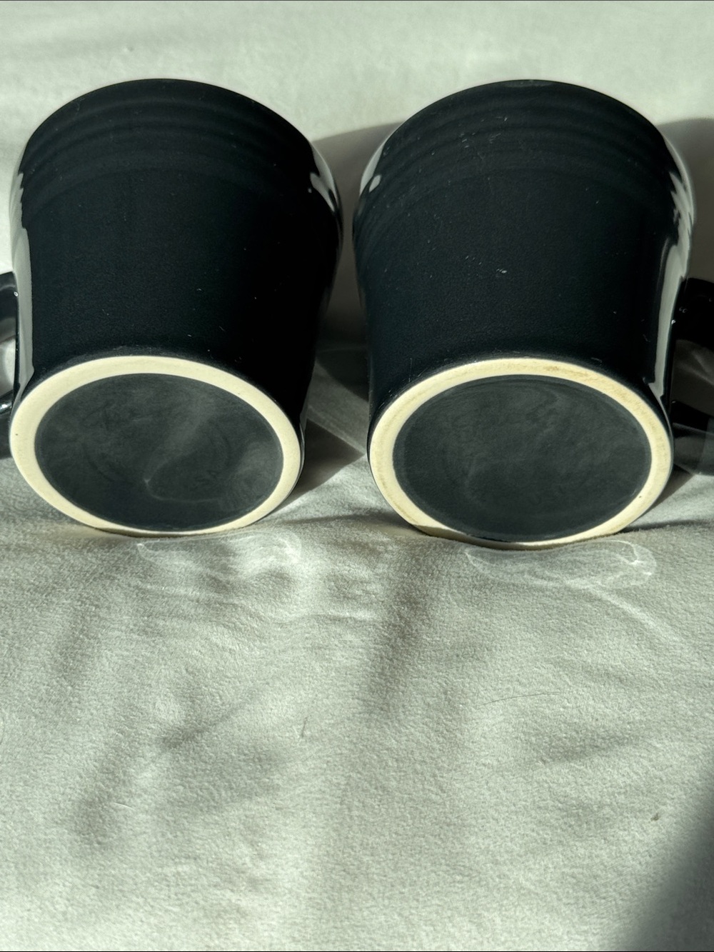 2 FIESTA TAPERED COFFEE MUGS - SLATE GRAY FIESTAWARE 15 OZ - Picture 3 of 4